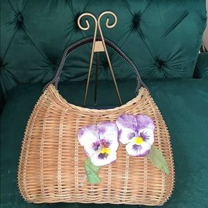 rafè New York Wicker Bucket Purse